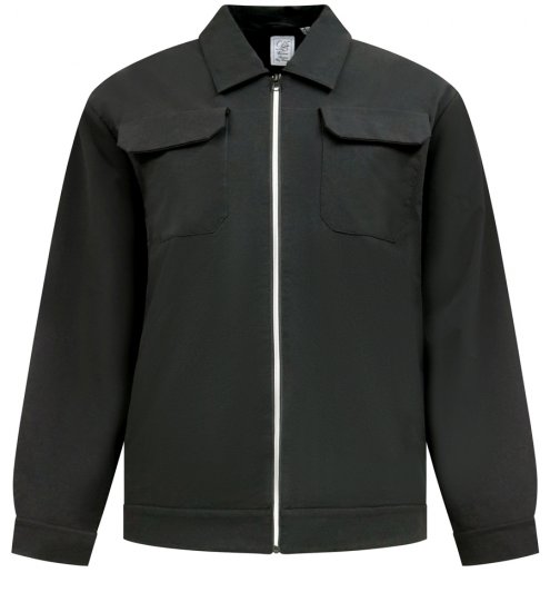 D555 Wimbledon Couture Stretch Jacket with Zipper Black TALL SIZE - Jakker - Store jakker - 2XL-12XL