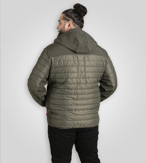D555 Northfield Hybrid softshelljakke med hette khaki - Jakker - Store jakker - 2XL-12XL