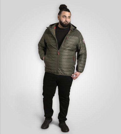 D555 Northfield Hybrid softshelljakke med hette khaki - Jakker - Store jakker - 2XL-12XL