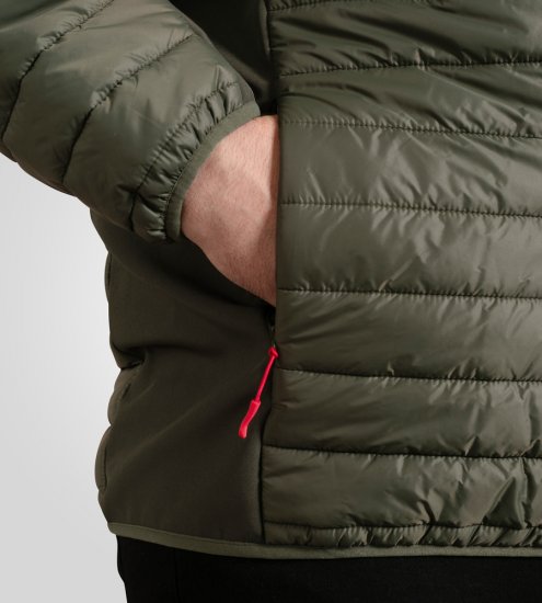 D555 Northfield Hybrid softshelljakke med hette khaki - Jakker - Store jakker - 2XL-12XL