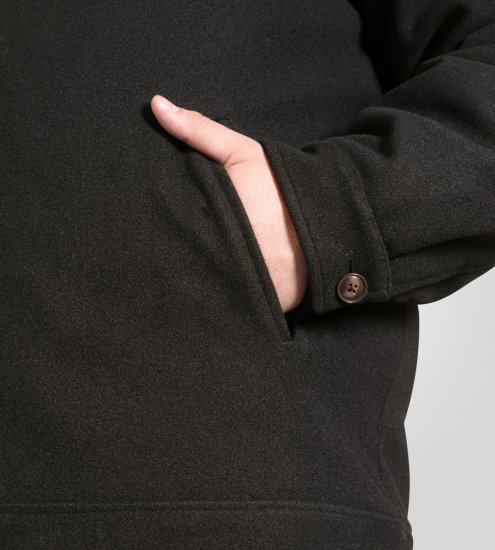 D555 Epsom Harrington Jacket with Zip Through Collared Melton Black - Jakker - Store jakker - 2XL-12XL