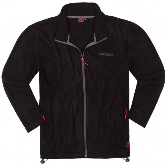 Adamo Toronto Fleece Jacket Black - Sportsklær & turklær - Sportsklær till herre i store størrelser