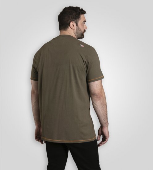 D555 Stockton Gorilla Playing Drums Crew Neck T-Shirt Khaki - T-skjorter - Store T-skjorter - 2XL-14XL