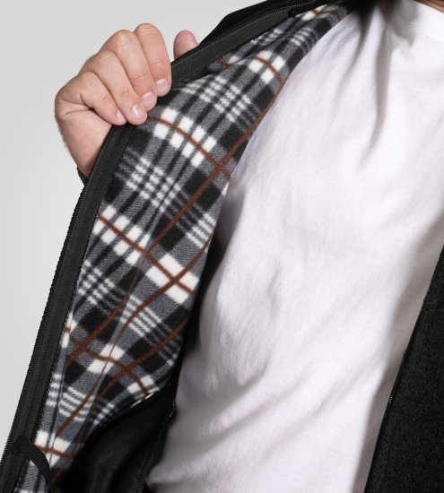 D555 Enrique Strikket Chenillecardigan med Glidelås Svart - Gensere og hettegensere - Store hettegensere - 2XL-14XL