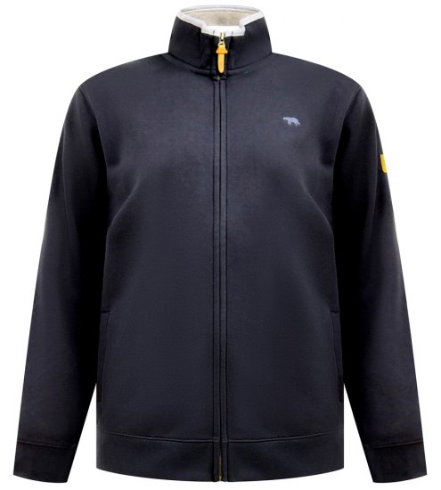 D555 Johnson Zip Through Fleece Sweatshirt with Chest Embroidery Navy - Gensere og hettegensere - Store hettegensere - 2XL-14XL
