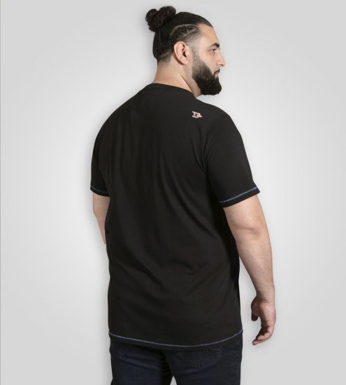 D555 Dewsbury Skeleton On Bike Crew Neck T-Shirt Black TALL SIZE - HERREKLÆR MT-6XLT - Klær for høye menn