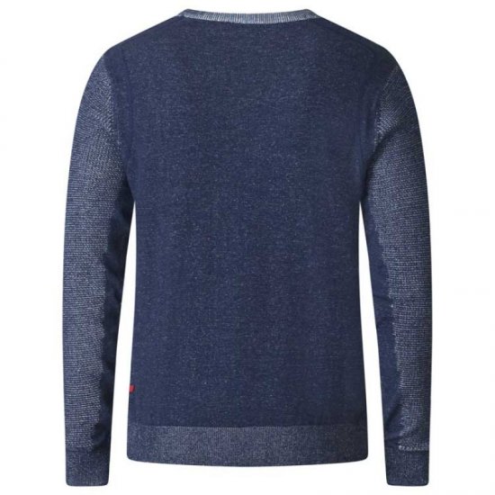 D555 Bryson Crewneck Sweater with Pocket Navy - Gensere og hettegensere - Store hettegensere - 2XL-14XL