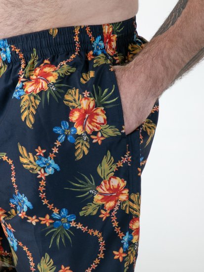 D555 Dawson AO Badeshorts med Hawaiitrykk Marineblå - Undertøy & badetøy - Undertøy store størrelser 