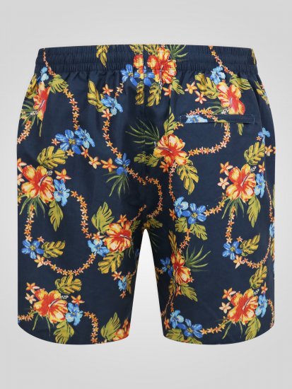 D555 Dawson AO Badeshorts med Hawaiitrykk Marineblå - Undertøy & badetøy - Undertøy store størrelser 