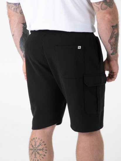 D555 Robinson 1 Fleece Cargo Shorts med Elastisk Midje Svart - Sweatbukser og-shorts - Sweatbukser og Sweatshorts 2XL-12XL