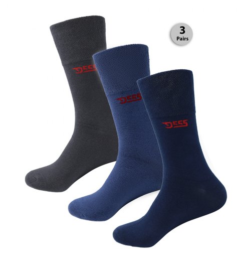 D555 Harold 2 Multi Color Pack of 3 Extra Wide Comfort Fit Socks - Undertøy & Badetøy - Undertøy store størrelser 