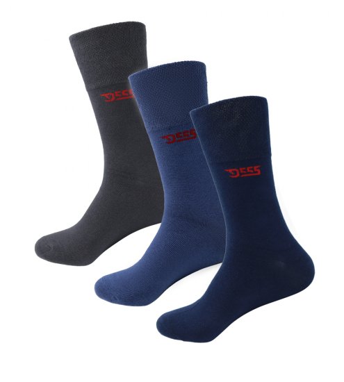D555 Harold 2 Multi Color Pack of 3 Extra Wide Comfort Fit Socks - Undertøy & Badetøy - Undertøy store størrelser 