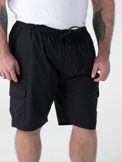 D555 Thomas Stretch Shorts med Elastisk Midje Svart - Shorts - Store shorts - W40-W60