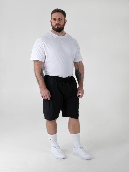 D555 Thomas Stretch Shorts med Elastisk Midje Svart - Shorts - Store shorts - W40-W60