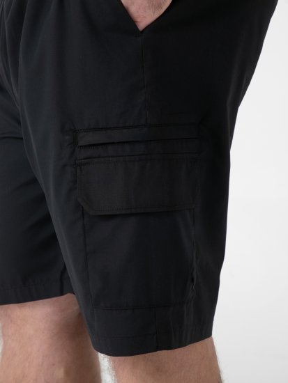 D555 Thomas Stretch Shorts med Elastisk Midje Svart - Shorts - Store shorts - W40-W60