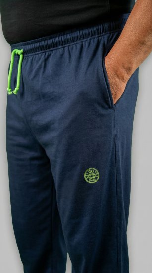 20 Nodi Libeccio Long Leg Sports Pants in Combed Cotton Jersey Navy - Sweatbukser og-shorts - Sweatbukser og Sweatshorts 2XL-12XL