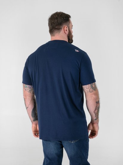D555 Linton T-skjorte med Flerfarget Hodeskalletrykk Marineblå - T-skjorter - Store T-skjorter - 2XL-14XL