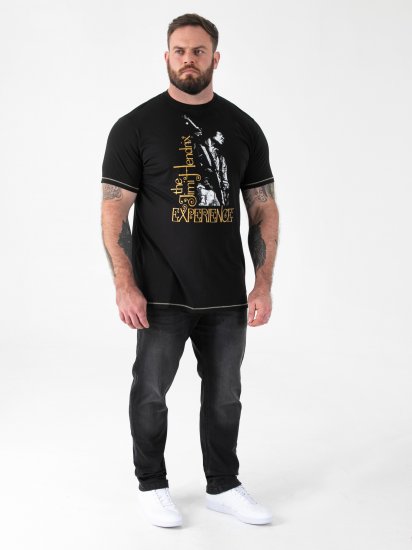 D555 Stokes Official Jimi Hendrix Experience T-skjorte med trykk - T-skjorter - Store T-skjorter - 2XL-14XL