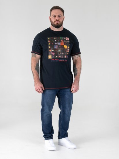 D555 Otto Official Pink Floyd 50th Anniversary T-skjorte med trykk Marineblå - T-skjorter - Store T-skjorter - 2XL-14XL