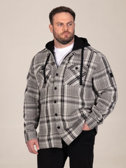 D555 Hayes Skjortejakke Grå - Skjorter - Store skjorter - 2XL-8XL