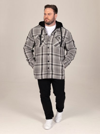 D555 Hayes Skjortejakke Grå - Skjorter - Store skjorter - 2XL-8XL