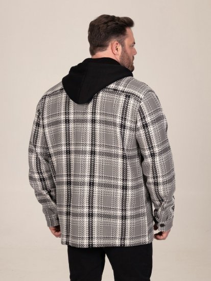 D555 Hayes Skjortejakke Grå - Skjorter - Store skjorter - 2XL-8XL