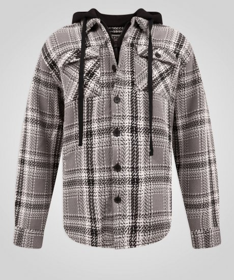 D555 Hayes Skjortejakke Grå - Skjorter - Store skjorter - 2XL-8XL