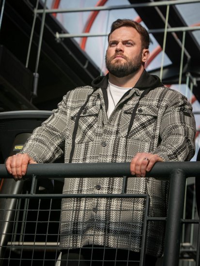 D555 Hayes Skjortejakke Grå - Skjorter - Store skjorter - 2XL-8XL