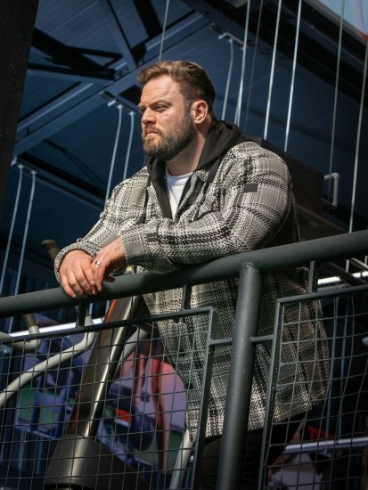 D555 Hayes Skjortejakke Grå - Skjorter - Store skjorter - 2XL-8XL