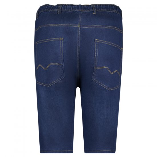 Adamo 199110 Denimshorts med elastisk midje Marineblå - Shorts - Store shorts - W40-W60