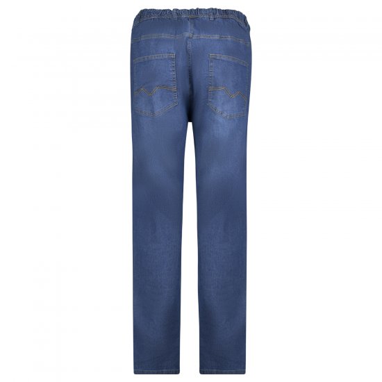 Adamo 199112 Jeans med elastisk midje Mellomblå - Jeans og bukser - Store Bukser og Store Jeans