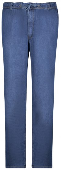 Adamo 199112 Jeans med elastisk midje Mellomblå - Jeans og bukser - Store Bukser og Store Jeans