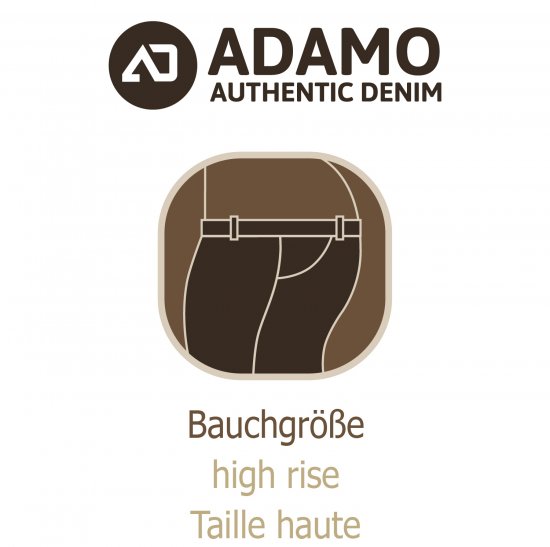 Adamo 5-Pocket High Rise Jeans Dark Navy - Jeans og bukser - Store Bukser og Store Jeans