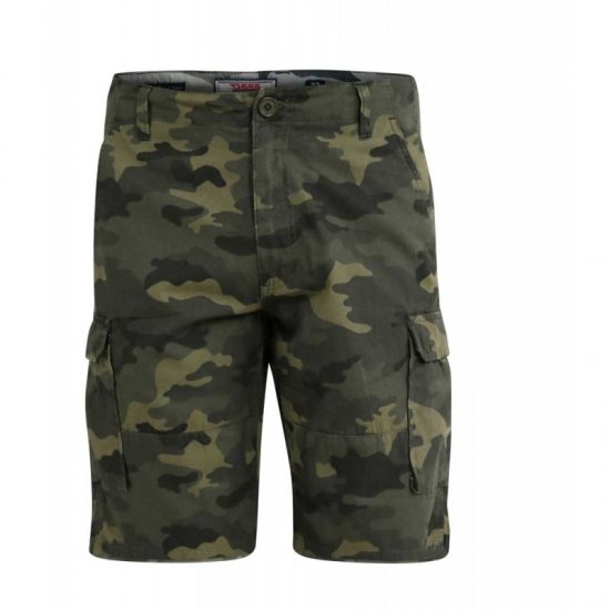 D555 Marty Camo Shorts Green - Shorts - Store shorts - W40-W60
