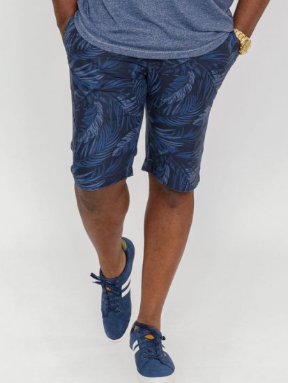 D555 Panther Hawaiian Leaf Ao Print Stretch Chino Shorts - Shorts - Store shorts - W40-W60