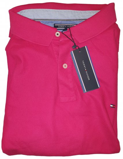 Tommy Hilfiger Classic Polo Dark Pink - Motleys ville aprilsalg - 