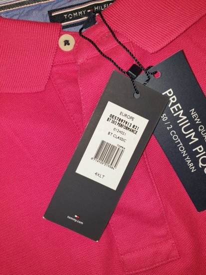 Tommy Hilfiger Classic Polo Dark Pink - Motleys ville aprilsalg - 