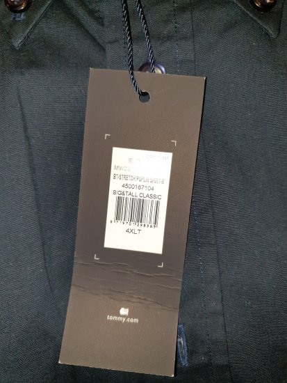 Tommy Hilfiger Stretch Poplin Shirt Black - Motleys ville aprilsalg - 