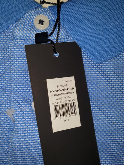 Tommy Hilfiger Jacquard Structure Polo Blue - Motleys ville aprilsalg - 