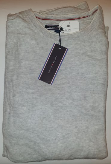 Tommy Hilfiger Sweater Light Grey - Motleys ville aprilsalg - 