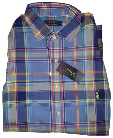 Polo Ralph Lauren Blue Check Shirt - Outlet - 