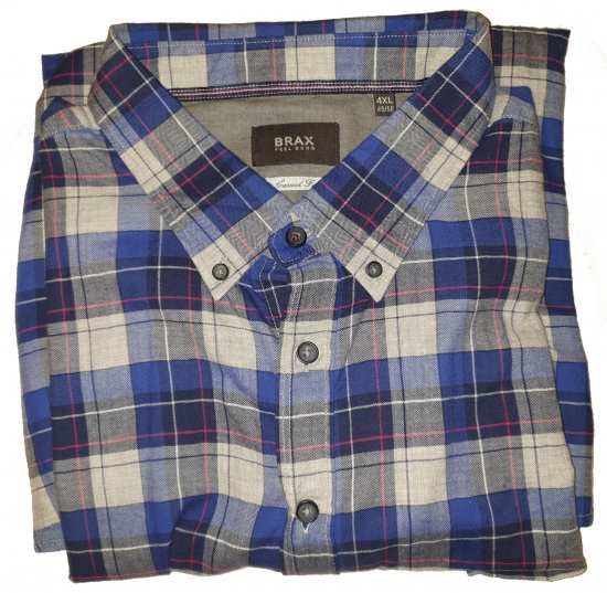 Brax 419030 Shirt Blue - Motleys ville aprilsalg - 