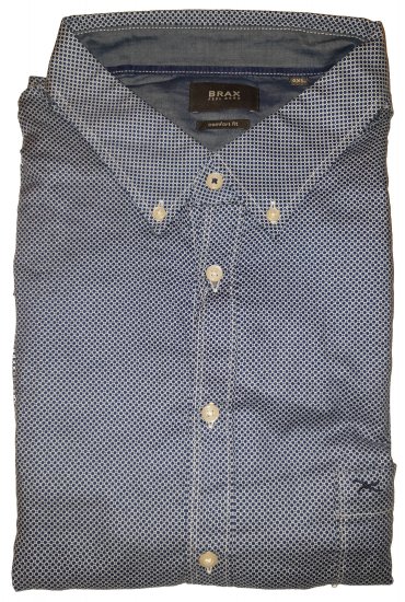 Brax 560-7 Blue Dot Shirt - Motleys ville aprilsalg - 