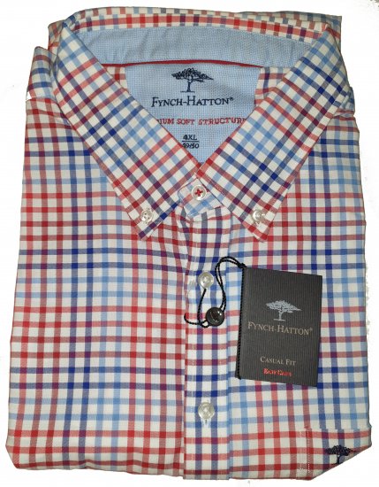 Fynch-Hatton 6022 Shirt Red - Motleys ville aprilsalg - 