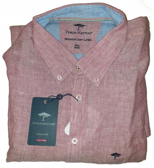 Fynch-Hatton 6156 Shirt Red - Motleys ville aprilsalg - 
