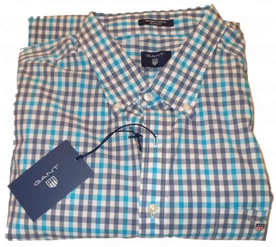 Gant 347620 Shirt Blue - Motleys ville aprilsalg - 