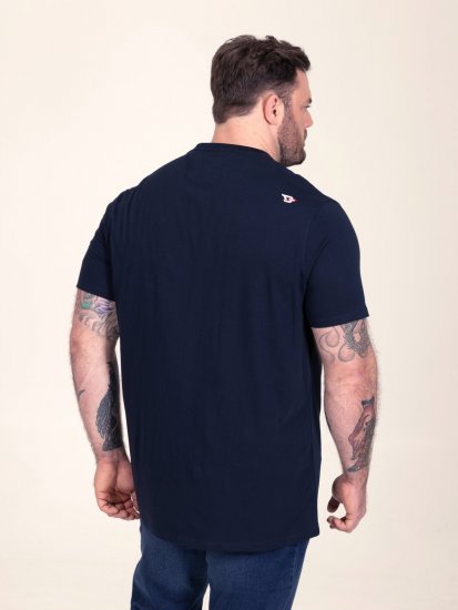 D555 Slater Trykt T-skjorte Mørkeblå - T-skjorter - Store T-skjorter - 2XL-14XL
