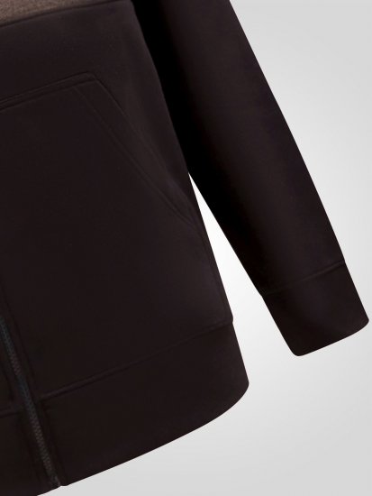 D555 Fitzgerald Zip Through Hoody With Cut & Sew Panels Svart - Gensere og hettegensere - Store hettegensere - 2XL-14XL