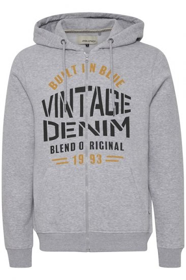 Blend Hoodie 4276 "Vintage Denim" Grey - Gensere og hettegensere - Store hettegensere - 2XL-14XL
