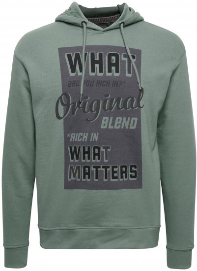 Blend Hoodie 4285 Duck Green - Gensere og hettegensere - Store hettegensere - 2XL-14XL